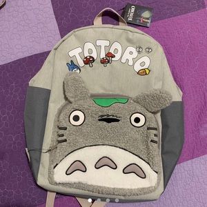 Fuzzy Gray My Neighbor Totoro Backpack